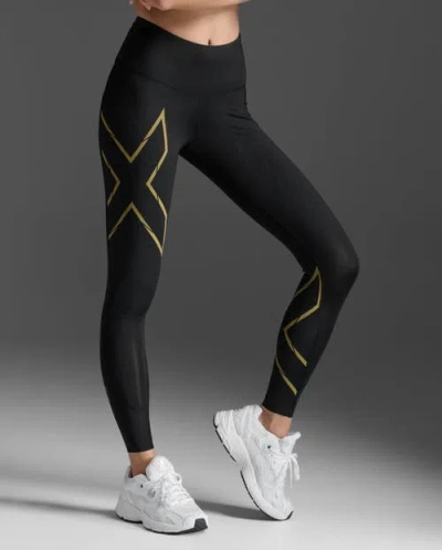 2xu Light Speed Mid-rise Compshort In Black