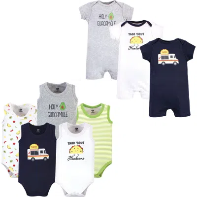 Hudson Baby 8pc Bodysuits And Rompers In Burgundy