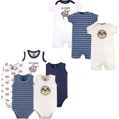 Hudson Baby 8pc Bodysuits And Rompers In Burgundy