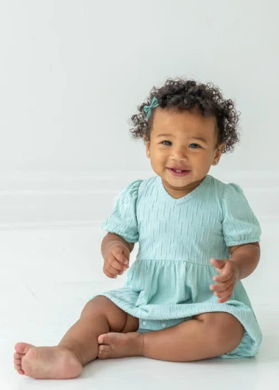 Mabel + Honey Crystal Baby Romper In Blue