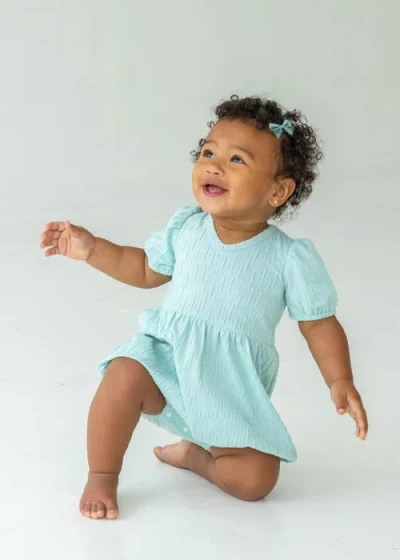 Mabel + Honey Crystal Baby Romper In Blue