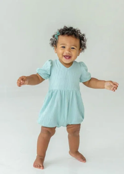 Mabel + Honey Crystal Baby Romper In Blue