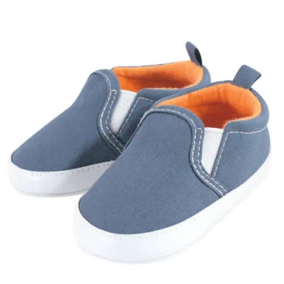 Hudson Baby Cotton Bodysuit, Shorts And Shoe Set In Blue