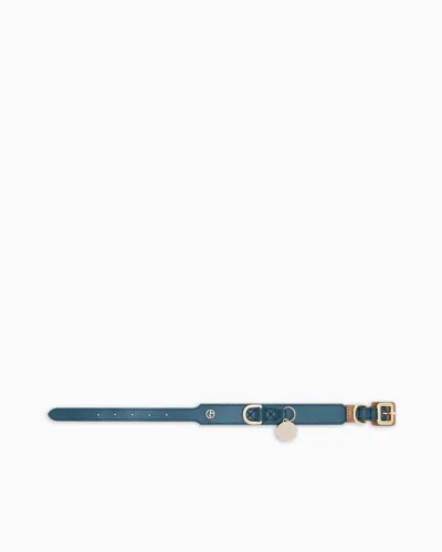 Giorgio Armani Poldo X  Halsband Aus Leder In Blue
