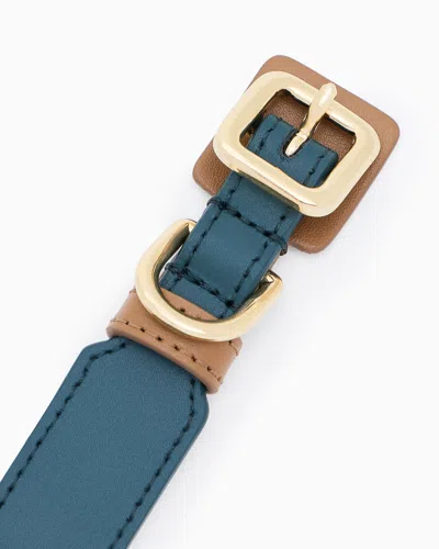 Giorgio Armani Poldo X  Halsband Aus Leder In Blue