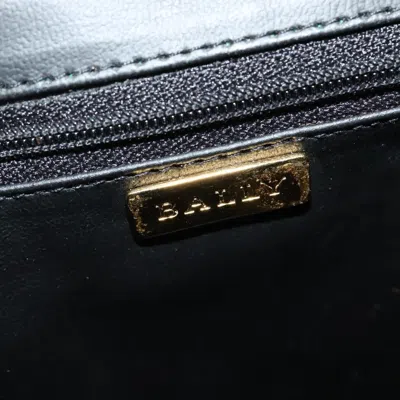 Pre-owned Bally Vintage Backpack Embossed Leather Green Leather Backpack Bag ()