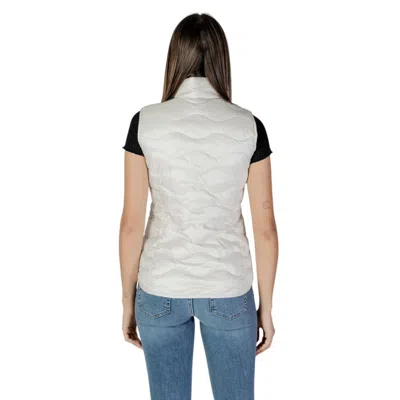 Blauer White Polyamide Sleveless Jacket In White