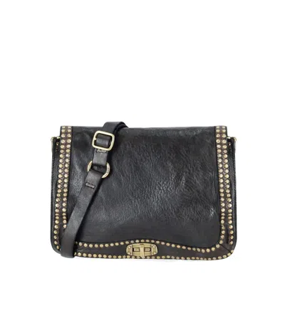 Campomaggi Paola Anthracite Grey Crossbody Bag In Blue