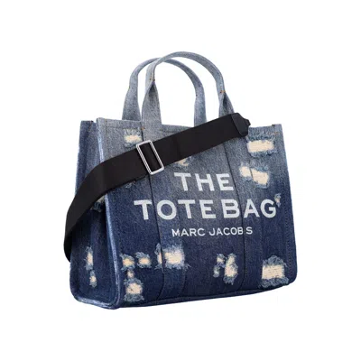 Marc Jacobs The Rip And Repair Denim Medium Tote Bag In Blue