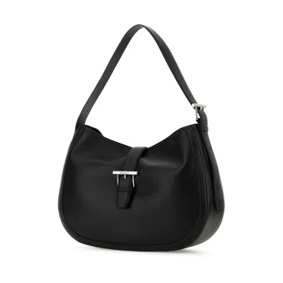 Alexander Mcqueen Black Shoulder Bag With Adjustable Shoulder Strap And T Buckle Closure On The Fron In Pattern