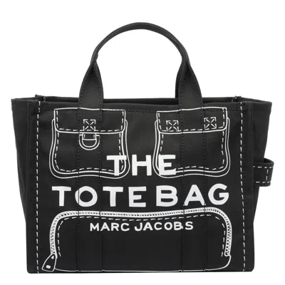 Marc Jacobs The Trompe Loeil Cargo Canvas Medium Tote Bag In Purple