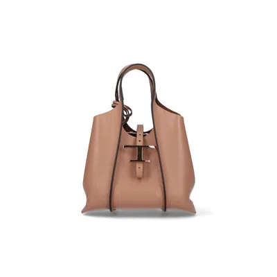 Tod's Tods T Timeless Small Shoulder Bag In Orange