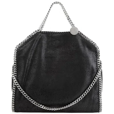 Stella Mccartney Falabella Fold Over Black Ladies Tote In Black