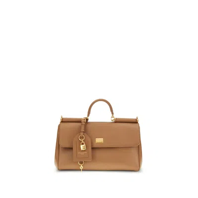 Dolce & Gabbana My Sicily Handbag - Caramel Calf Leather In Brown