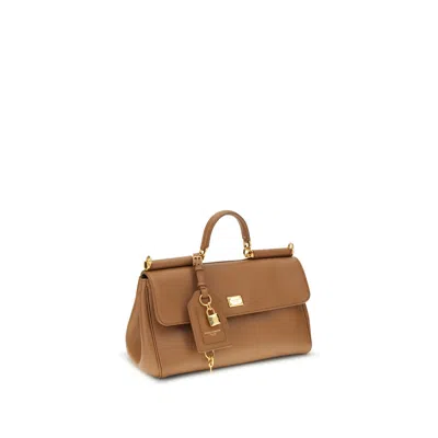 Dolce & Gabbana My Sicily Handbag - Caramel Calf Leather In Brown