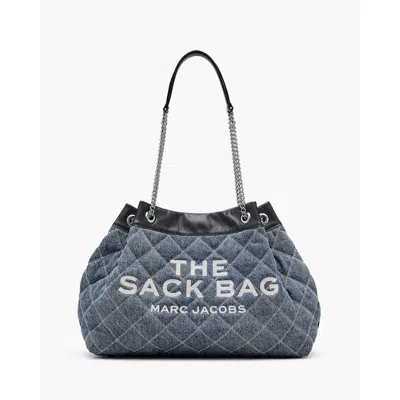 Marc Jacobs The Chain Sack Large Cotton Shoulder Bag In Blue