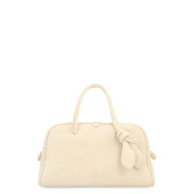 Jacquemus Borsa Le Petit Turismo In Scamosciato Leather In Neutral