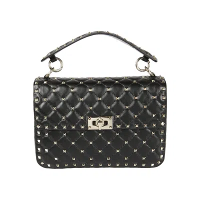 Valentino Garavani Medium Shoulder Bag Spike Rockstud In Black