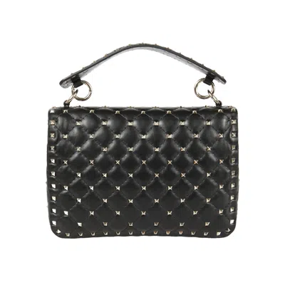 Valentino Garavani Medium Shoulder Bag Spike Rockstud In Black