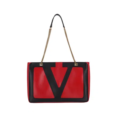 Valentino Garavani Viva Superstar Medium Tote Bag In Red