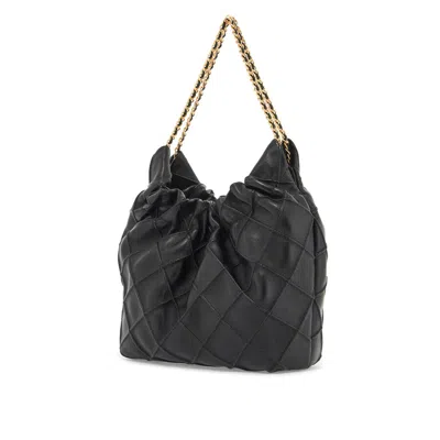Tory Burch Mini Fleming Hobo Bag In Black