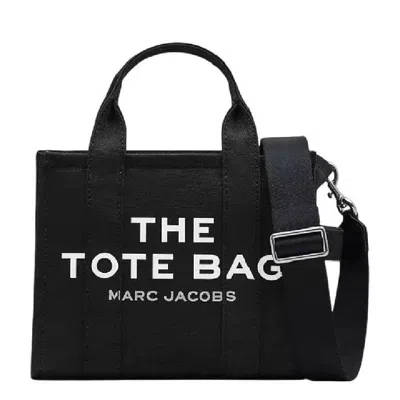 Marc Jacobs Compact Structured Tote Bag With Bold Lettering In Black