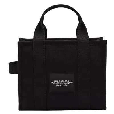 Marc Jacobs Compact Structured Tote Bag With Bold Lettering In Black