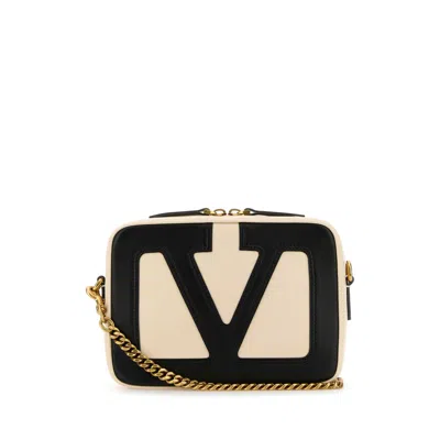 Valentino Garavani Ivory Nappa Leather Viva Superstar Crossbody Bag In Multi
