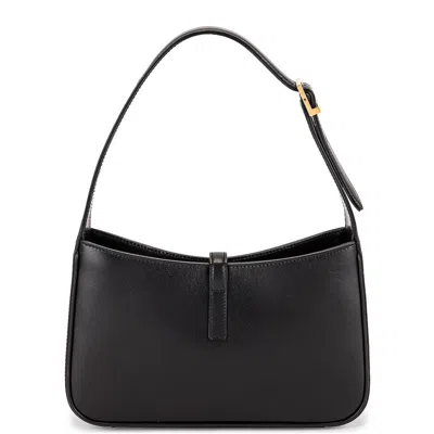 Saint Laurent Smooth Leather Le 5 A 7 Hobo Bag In Black