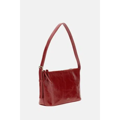 Apc A.p.c. Zippered Shoulder Bag With Top Handle In Red