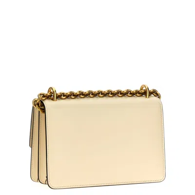 Valentino Garavani Vain Small Shoulder Bag In Shiny Calfskin Woman Butter Uni In Neutral