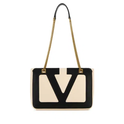 Valentino Garavani Viva Superstar Small Shopping Bag In Nappa Leather In Neutrals