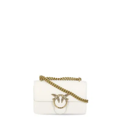 Pinko Love One Mini Shoulder Bag In White