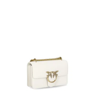 Pinko Love One Mini Shoulder Bag In White