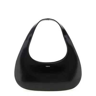 Coperni Curved Glossy Top Handle Bag In Black