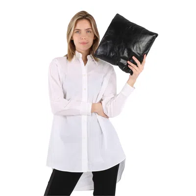 Bottega Veneta Puffy Leather Pillow Pouch In Gray