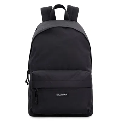 Balenciaga Explorer Backpack In Nylon With Applied Logo In Black
