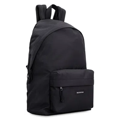 Balenciaga Explorer Backpack In Nylon With Applied Logo In Black