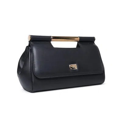 Dolce & Gabbana Sicily Leather Clutch In Black