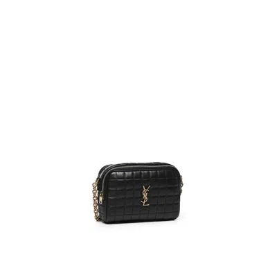 Saint Laurent Mini Camera Bag Cassandre Matelasse In Black
