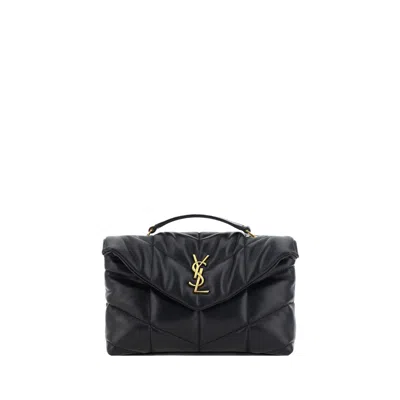 Saint Laurent Puffer Toy Shoulder Bag In Black