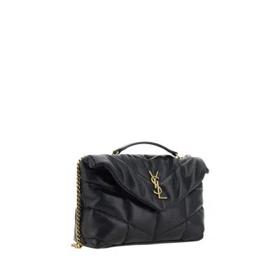 Saint Laurent Puffer Toy Shoulder Bag In Black