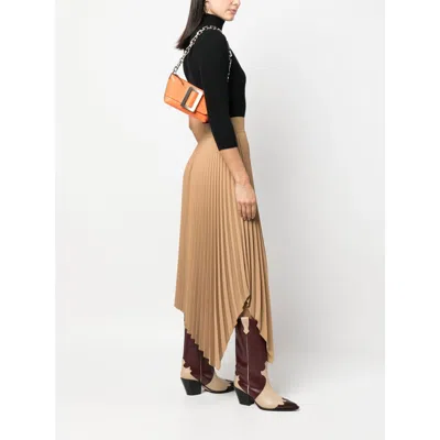 Boyy Buckle Pouchette Leather Shoulder Bag In Orange