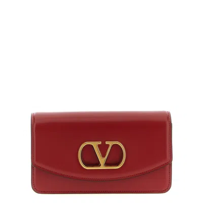 Valentino Garavani Vain Clutch Bag In Red
