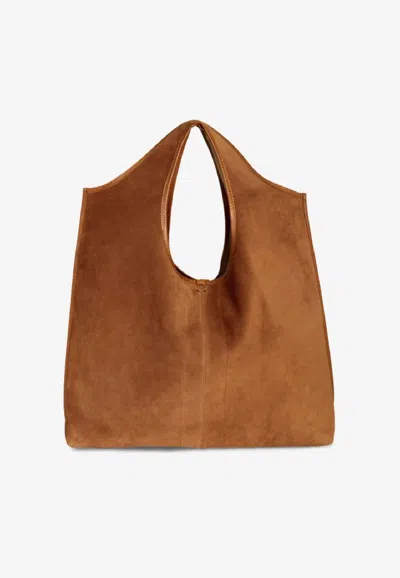 Jérôme Dreyfuss Paco Suede Tote Bag In Brown