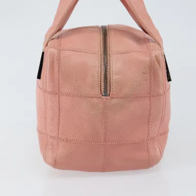 Pre-owned Chanel Chocolate Bar Cc Bowler Bag Caviar Skin Pink Leather Handbag ()