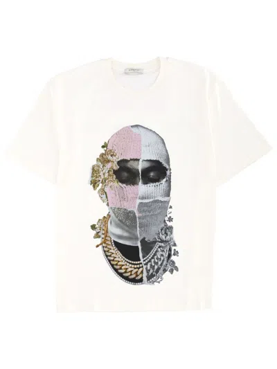 Ih Nom Uh Nit Graphic Crew Neck Short Sleeve T-shirt In White