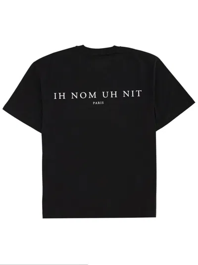 Ih Nom Uh Nit Graphic Print Crew Neck Short Sleeve T-shirt In Black