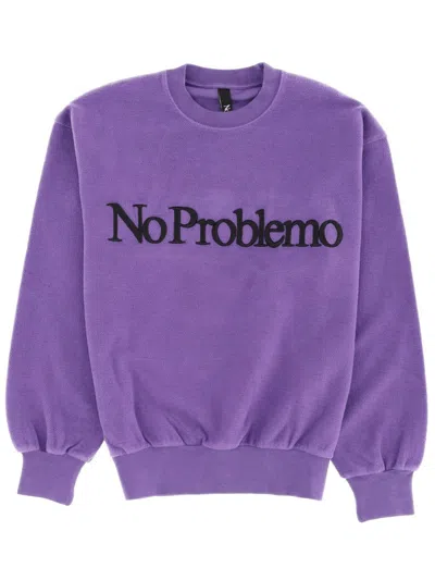 No Problemo Sweatshirt With Logo Unisex In Purple