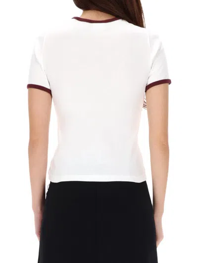 Courrèges "signature Contrast" T-shirt In White
